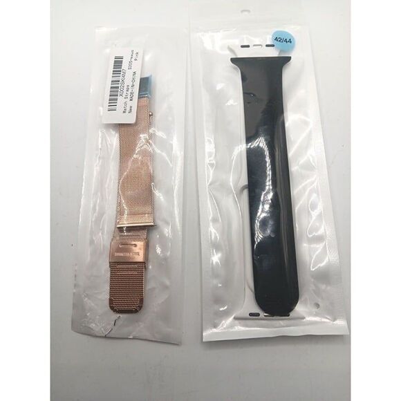5)$25 Rose Gold & Black/White Watch Wristbands Apple Watch 3 2 1 Nike 42mm - Picture 1 of 8